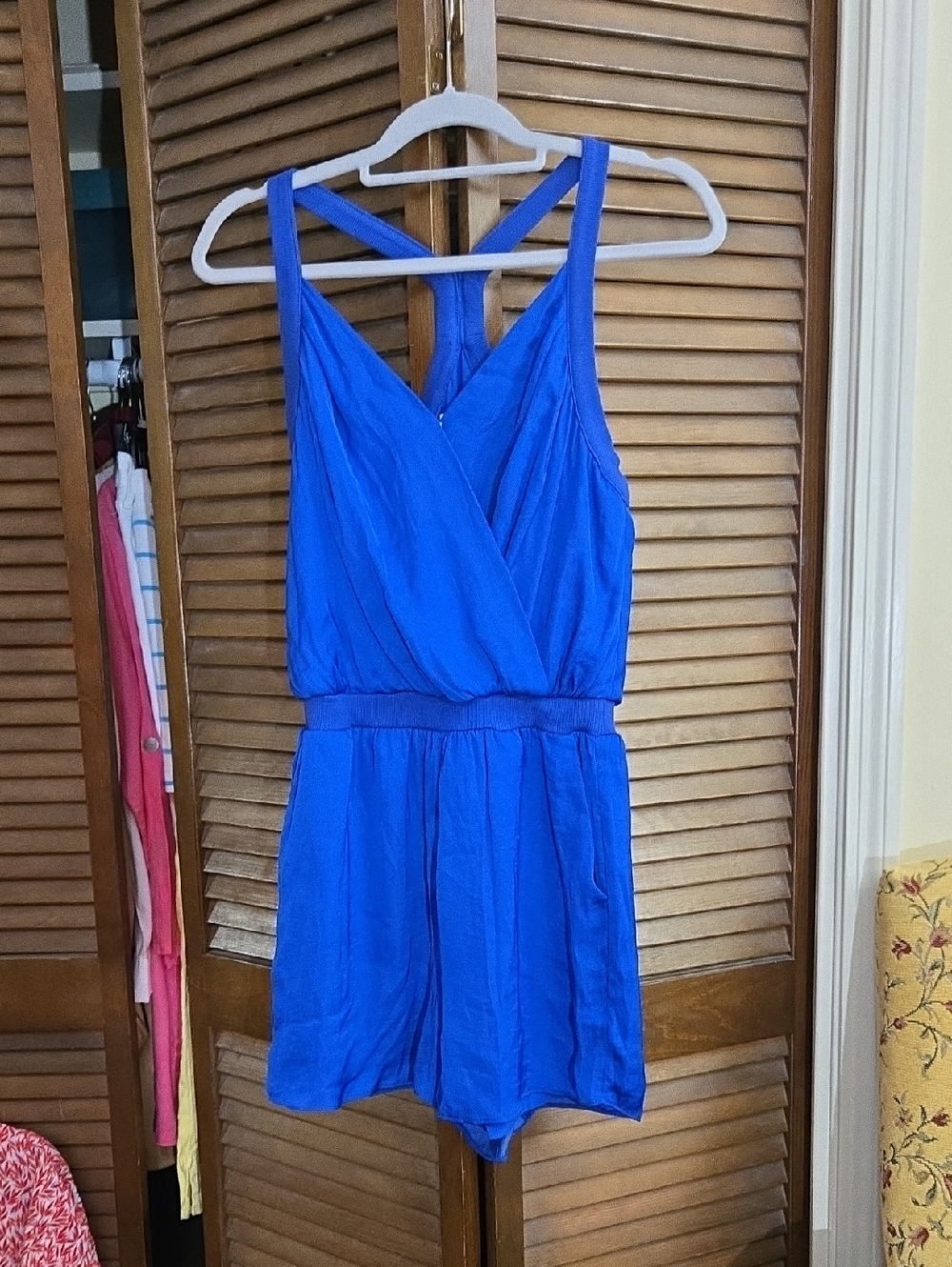 Naked Zebra Royal Blue Sleeveless Racer-Back Romper
